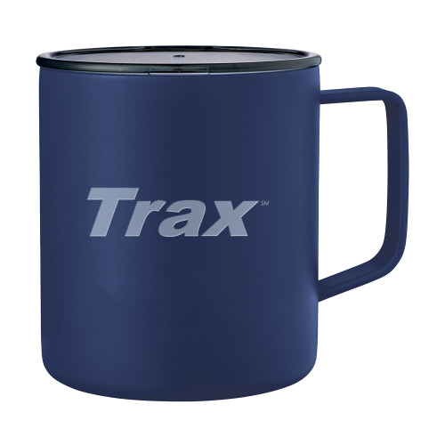 Rover Camp Vacuum Insulated Navy Mug 14oz-Trax Wordmark Engraved