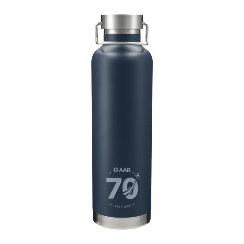 Thor Copper Vacuum Insulated Navy Bottle 32oz-AAR 70 Years Engraved