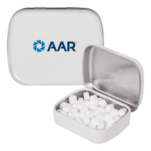 White Rectangular Peppermint Tin-AAR