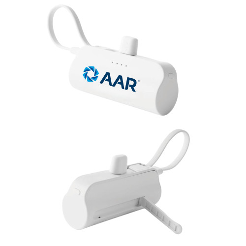 Sidekick White 4500 mAh Power Bank-AAR