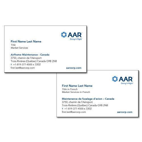AAR English and French Business Card-
