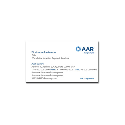 AAR INL/WASS Business Card-