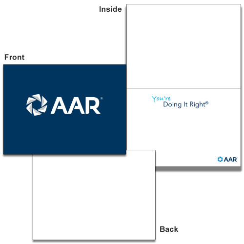 AAR Doing it Right Folded A7 Card w/ Blank Envelopes-