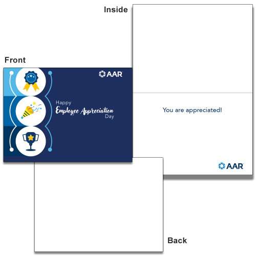 AAR 2026 Employee Appreciation Folded A7 Card w/ Blank Envelopes-
