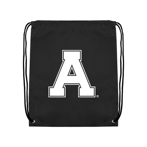 Black Drawstring Backpack-Alma College Athletic A