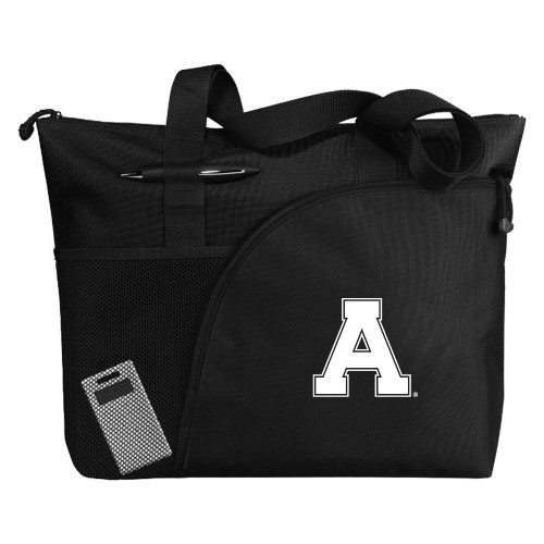 Excel Black Sport Utility Tote-Alma College Athletic A