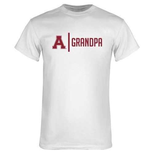 White T Shirt-Alma College Grandpa