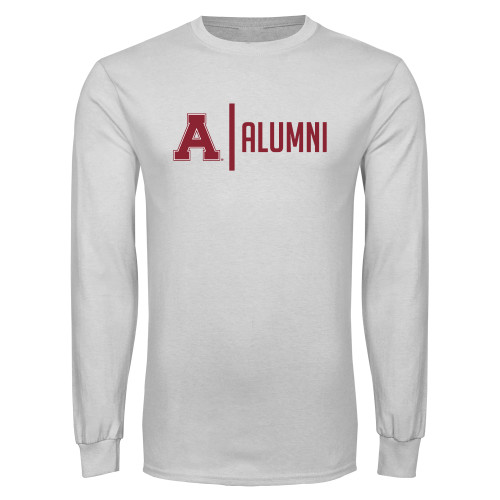 White Long Sleeve T Shirt-Alma College Alumni