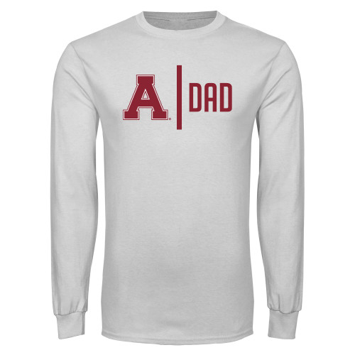 White Long Sleeve T Shirt-Alma College Dad