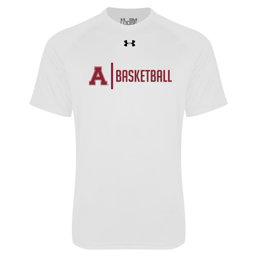 Under Armour White Tech Tee-Alma College Basketball
