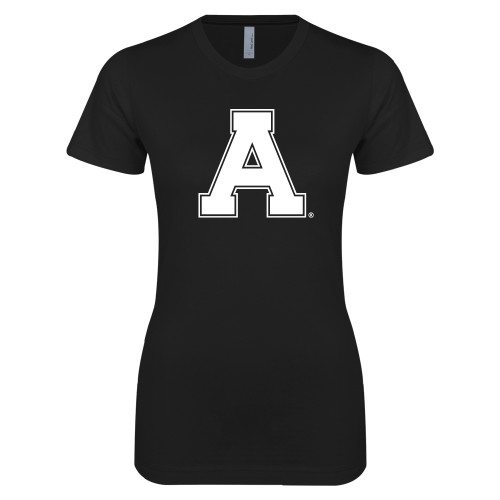 Next Level Womens Black Boyfriend Tee-Alma College Athletic A