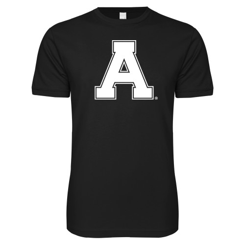 Next Level Black SoftStyle T Shirt-Alma College Athletic A
