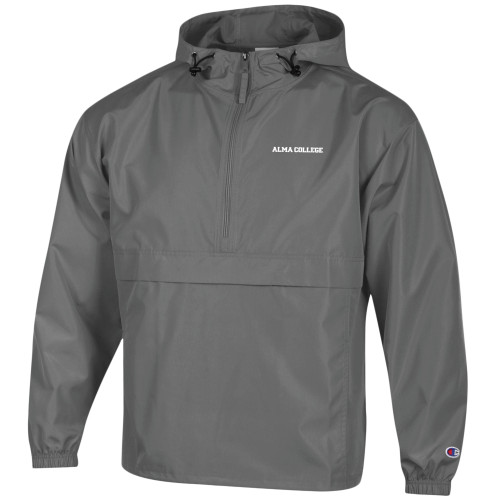 Champion Graphite Packable Jacket-Alma College Wordmark