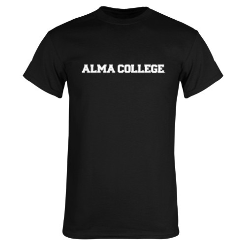 Black T Shirt-Alma College Wordmark