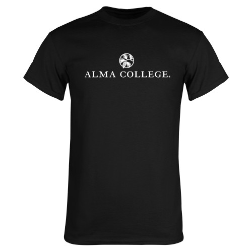 Black T Shirt-Alma College Institutional Wordmark