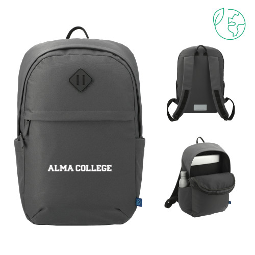 Repreve Charcoal Ocean Commuter Computer Backpack-Alma College Wordmark