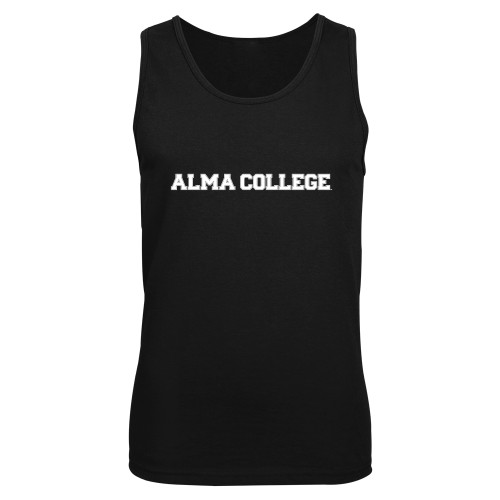 Black Tank Top-Alma College Wordmark