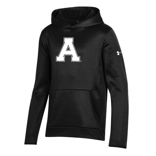 Under Armour Youth Black Fleece Hoodie-Alma College Athletic A