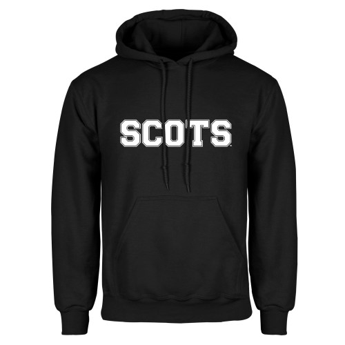 Black Fleece Hoodie-Alma College Scots Wordmark