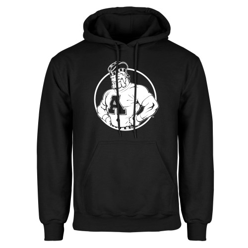 Black Fleece Hoodie-Alma College Mascot Head