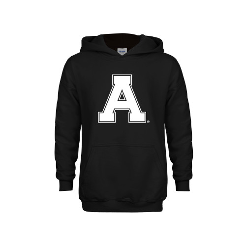 Youth Black Fleece Hoodie-Alma College Athletic A