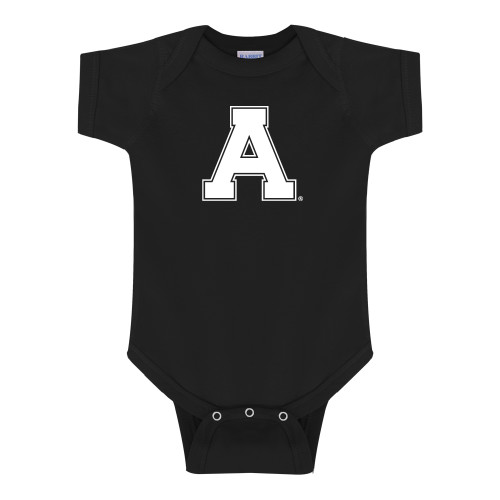 Black Infant Onesie-Alma College Athletic A