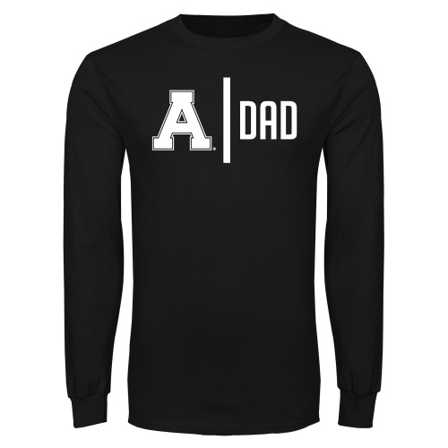 Black Long Sleeve T Shirt-Alma College Dad