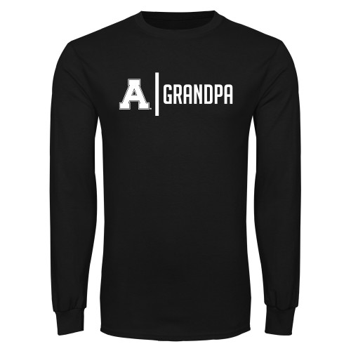 Black Long Sleeve T Shirt-Alma College Grandpa