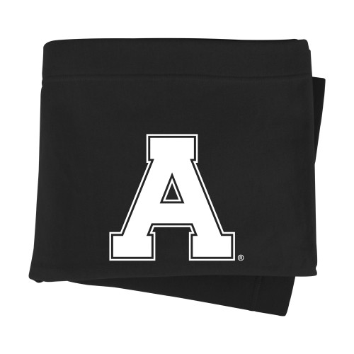 Black Sweatshirt Blanket-Alma College Athletic A