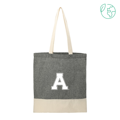 Split Recycled Black Cotton Twill Convention Tote-Alma College Athletic A