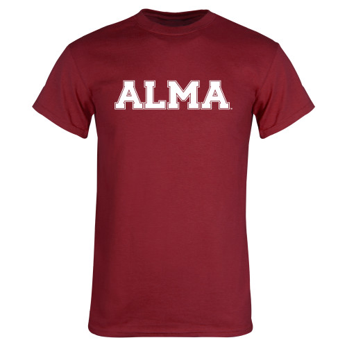 Cardinal T Shirt-Alma College Alma Wordmark