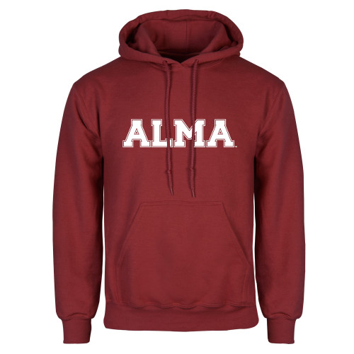 Cardinal Fleece Hoodie-Alma College Alma Wordmark