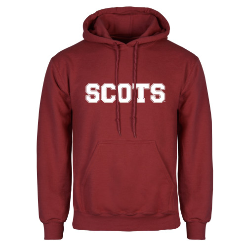 Cardinal Fleece Hoodie-Alma College Scots Wordmark