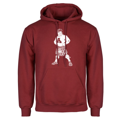 Cardinal Fleece Hoodie-Alma College Full Mascot