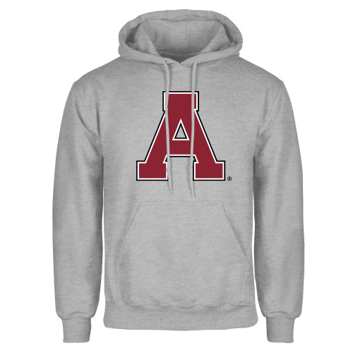 Grey Fleece Hoodie-Alma College Athletic A
