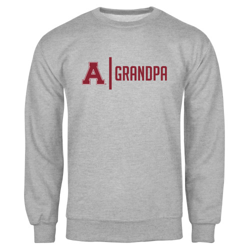 Grey Fleece Crew-Alma College Grandpa