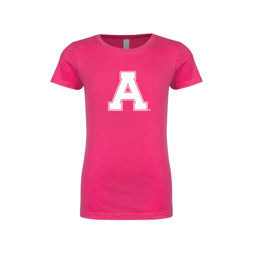 Next Level Girls Fuchsia Fashion Fit T Shirt-Alma College Athletic A