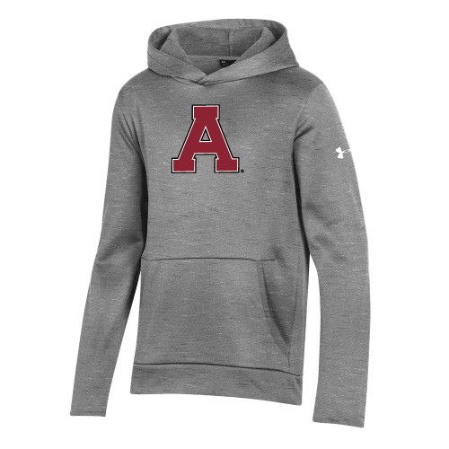 Under Armour Youth Grey Fleece Hoodie-Alma College Athletic A
