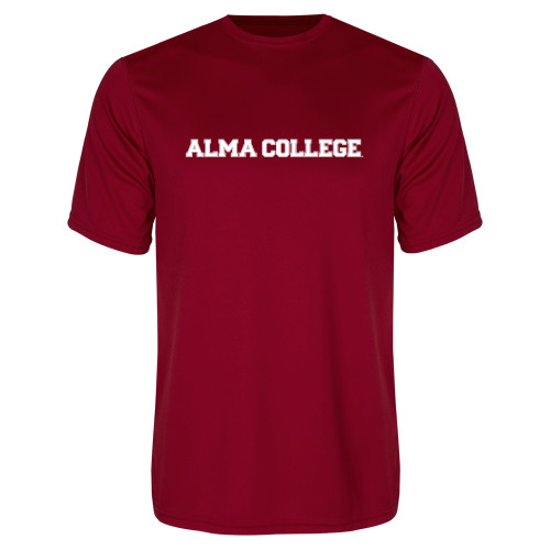 Cardinal Performance Tee-Alma College Wordmark