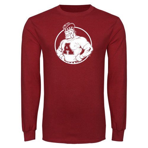 Cardinal Long Sleeve T Shirt-Alma College Mascot Head