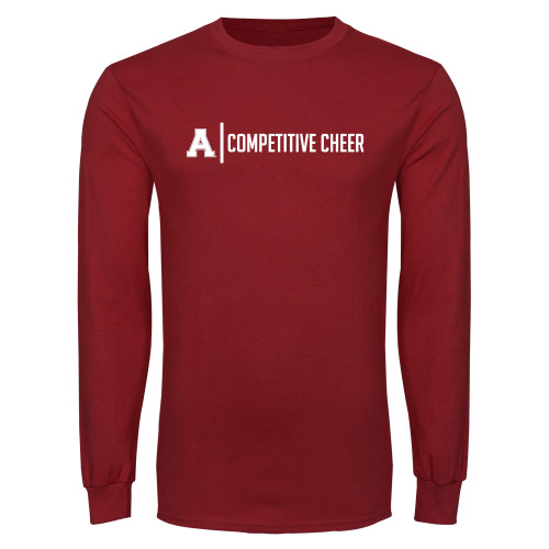 Cardinal Long Sleeve T Shirt-Alma College Competitive Cheer