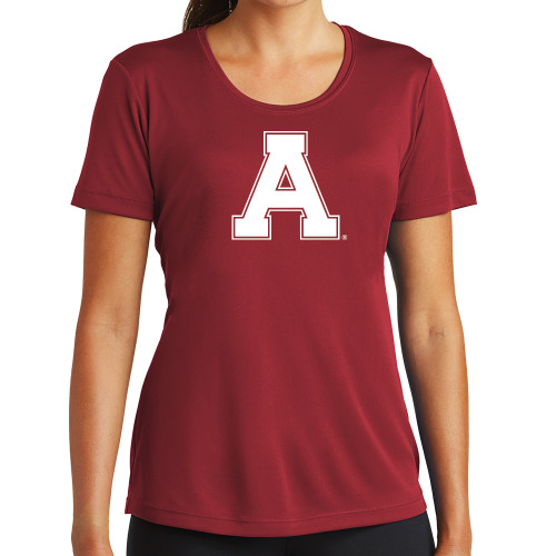 Womens Cardinal Performance Short Sleeve Tee-Alma College Athletic A