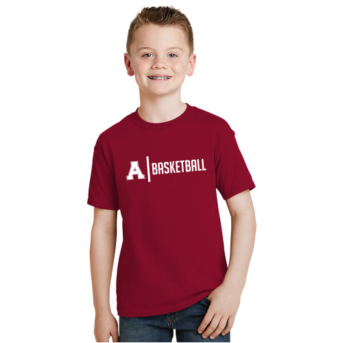 Youth Cardinal T Shirt-Alma College Basketball