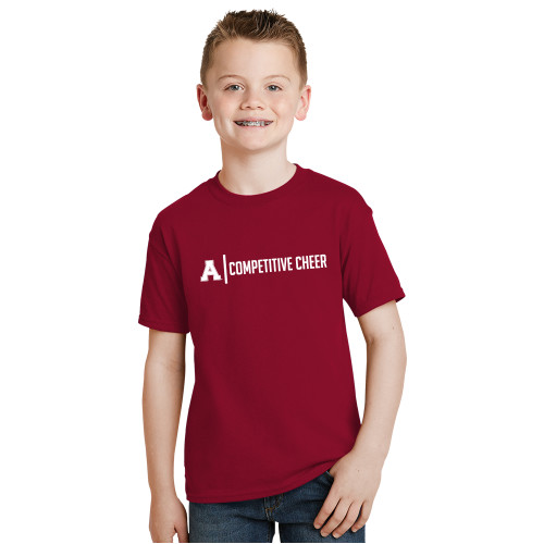 Youth Cardinal T Shirt-Alma College Competitive Cheer