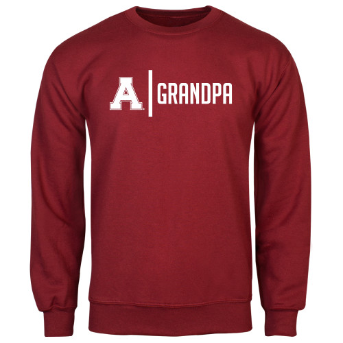 Cardinal Fleece Crew-Alma College Grandpa