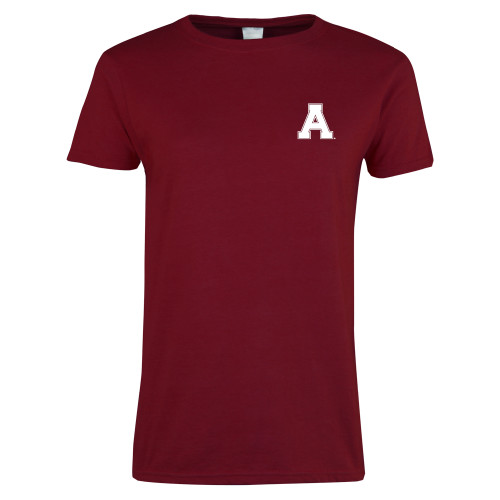 Next Level Womens Cardinal Short Sleeve Tee-Alma College Athletic A