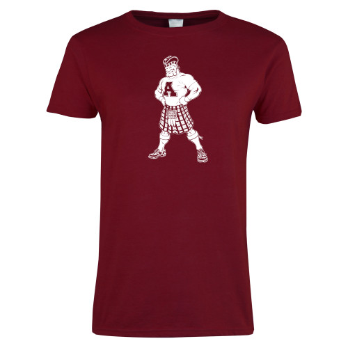 Next Level Womens Cardinal Short Sleeve Tee-Alma College Full Mascot