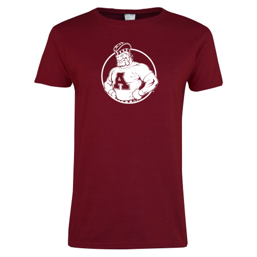 Next Level Womens Cardinal Short Sleeve Tee-Alma College Mascot Head