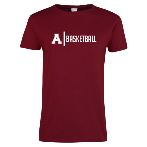 Next Level Womens Cardinal Short Sleeve Tee-Alma College Basketball
