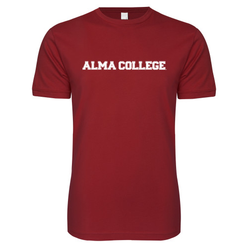 Next Level Cardinal SoftStyle T Shirt-Alma College Wordmark